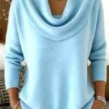 Beatrice | Draped Cowl Collar Jumper