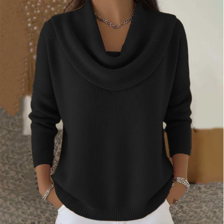 Beatrice | Draped Cowl Collar Jumper