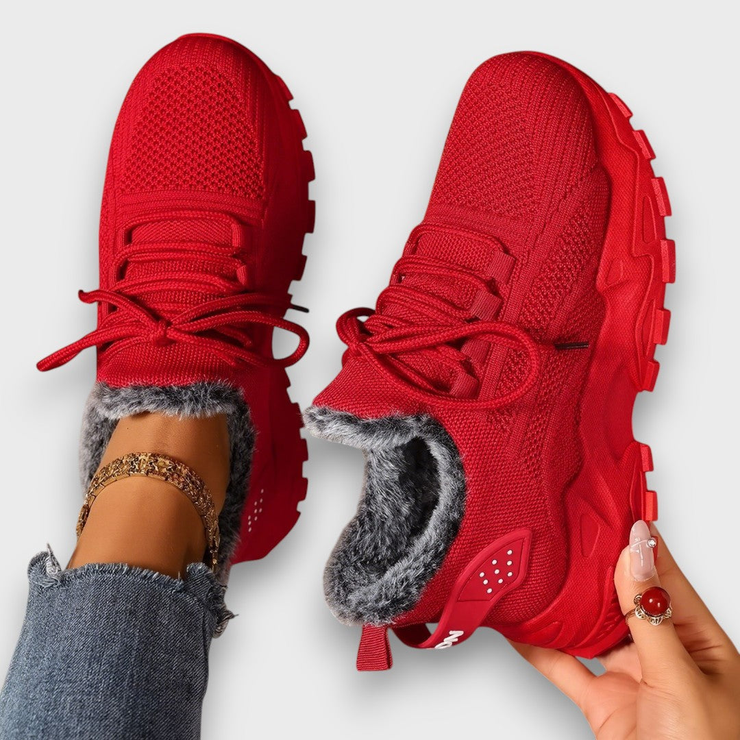 Beatrice | Chunky Knit Lace-Up Trainers