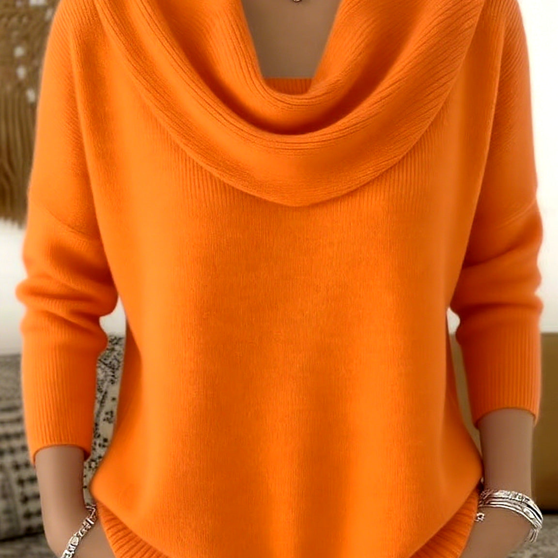Beatrice | Draped Cowl Collar Jumper