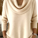 Beatrice | Draped Cowl Collar Jumper