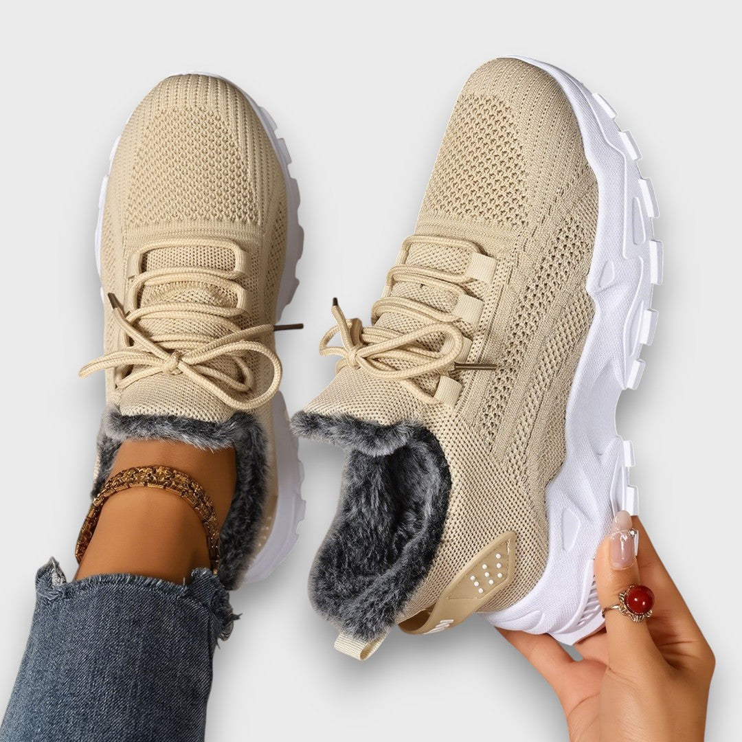 Beatrice | Chunky Knit Lace-Up Trainers