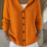 Clara | Button-Front Knitted Hoodie