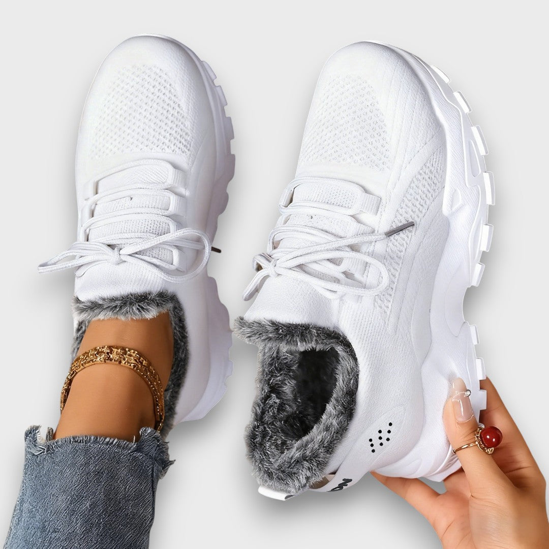 Beatrice | Chunky Knit Lace-Up Trainers