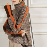 Brigitte Atelier | Malou – Roll Neck Jumper with Contrast Stripes