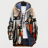 Constance | Hooded Statement Print Coat