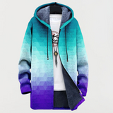 Harriet | Hooded Gradient-Pattern Coat