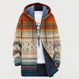 Dorothy | Hooded Striped Wool-Blend Coat
