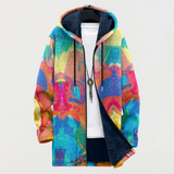 Flora | Abstract-Print Hooded Sweatshirt