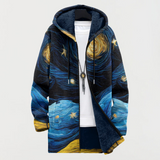 Cordelia | Artistic Print Hooded Coat
