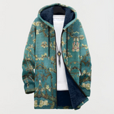 Hilda | Hooded Floral Print Coat