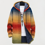 Phyllis | Hooded Gradient-Print Coat