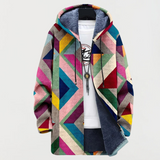Sybil | Geometric-Print Cotton Hoodie