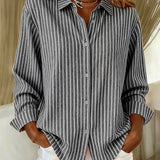 Harriet | Striped Button Placket Shirt