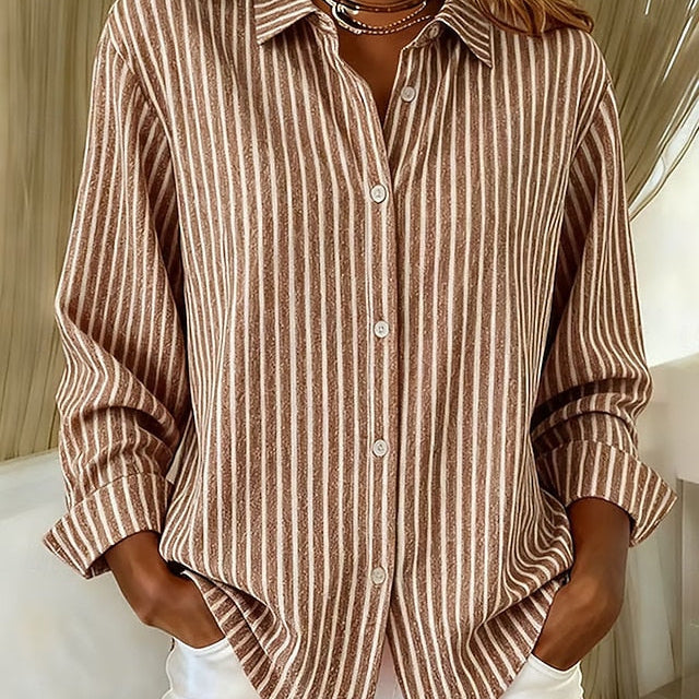 Harriet | Striped Button Placket Shirt