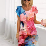 Caroline | Elegant Comfort Ruffle Dress