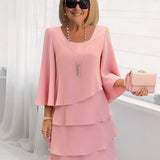 Catherine | Elegant Comfort Ruffle Dress