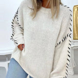 Ivy | Whipstitch Sleeve Knit Jumper