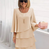 Catherine | Elegant Comfort Ruffle Dress
