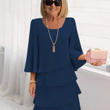 Catherine | Elegant Comfort Ruffle Dress