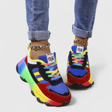 Beryl | Rainbow Chunky Trainers