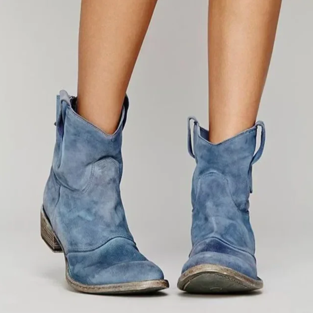 Hazel | Western-Style Suede Ankle Boots