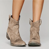 Hazel | Western-Style Suede Ankle Boots