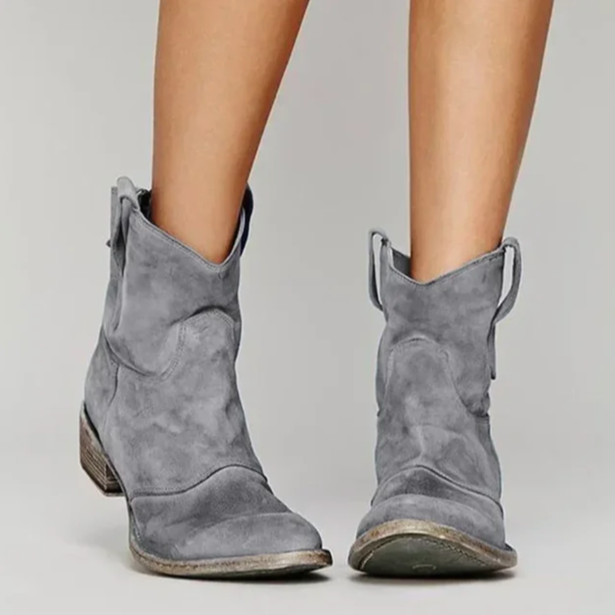 Hazel | Western-Style Suede Ankle Boots