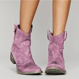 Hazel | Western-Style Suede Ankle Boots