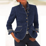 Adelaide | Wool-Blend Stand-Collar Jacket