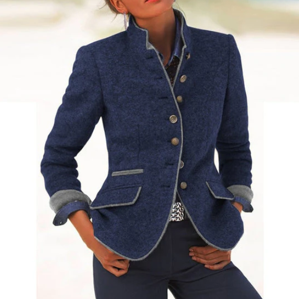 Adelaide | Wool-Blend Stand-Collar Jacket