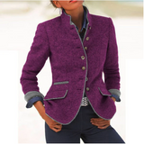 Adelaide | Wool-Blend Stand-Collar Jacket