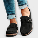 Orthopaedic Women's Moccasins with Decorative Buckle