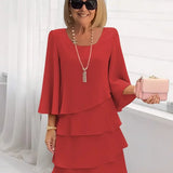 Catherine | Elegant Comfort Ruffle Dress