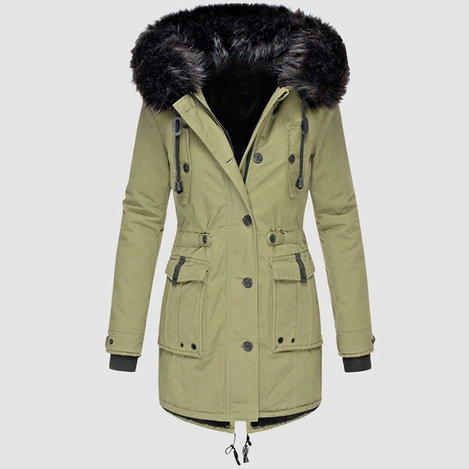 Harriet | Faux Fur Hooded Parka Coat