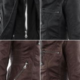 Rosalind | Hooded Faux Leather Biker Coat