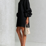 Florence | Rose-Cuff Button Mini Dress
