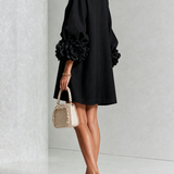 Florence | Rose-Cuff Button Mini Dress