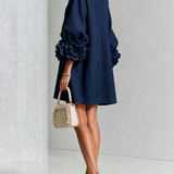 Florence | Rose-Cuff Button Mini Dress