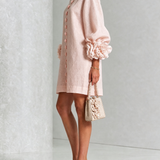 Florence | Rose-Cuff Button Mini Dress