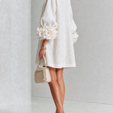 Florence | Rose-Cuff Button Mini Dress