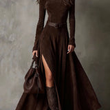 Dark Brown Maxi Dress