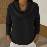 Marjorie | Cowl Collar Waffle-Knit Jumper
