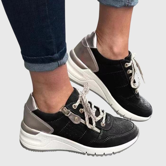Hilda | Chunky Two-Tone Suede Trainers