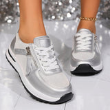 Marjorie | Metallic Chunky Trainers