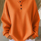 Mabel | Cosy Waffle Henley Tops