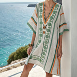 Tunic "Flavia" – Green & Saffron