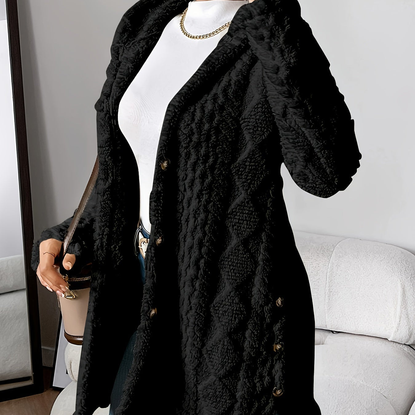 Sara - Fluffy Hooded Jacket