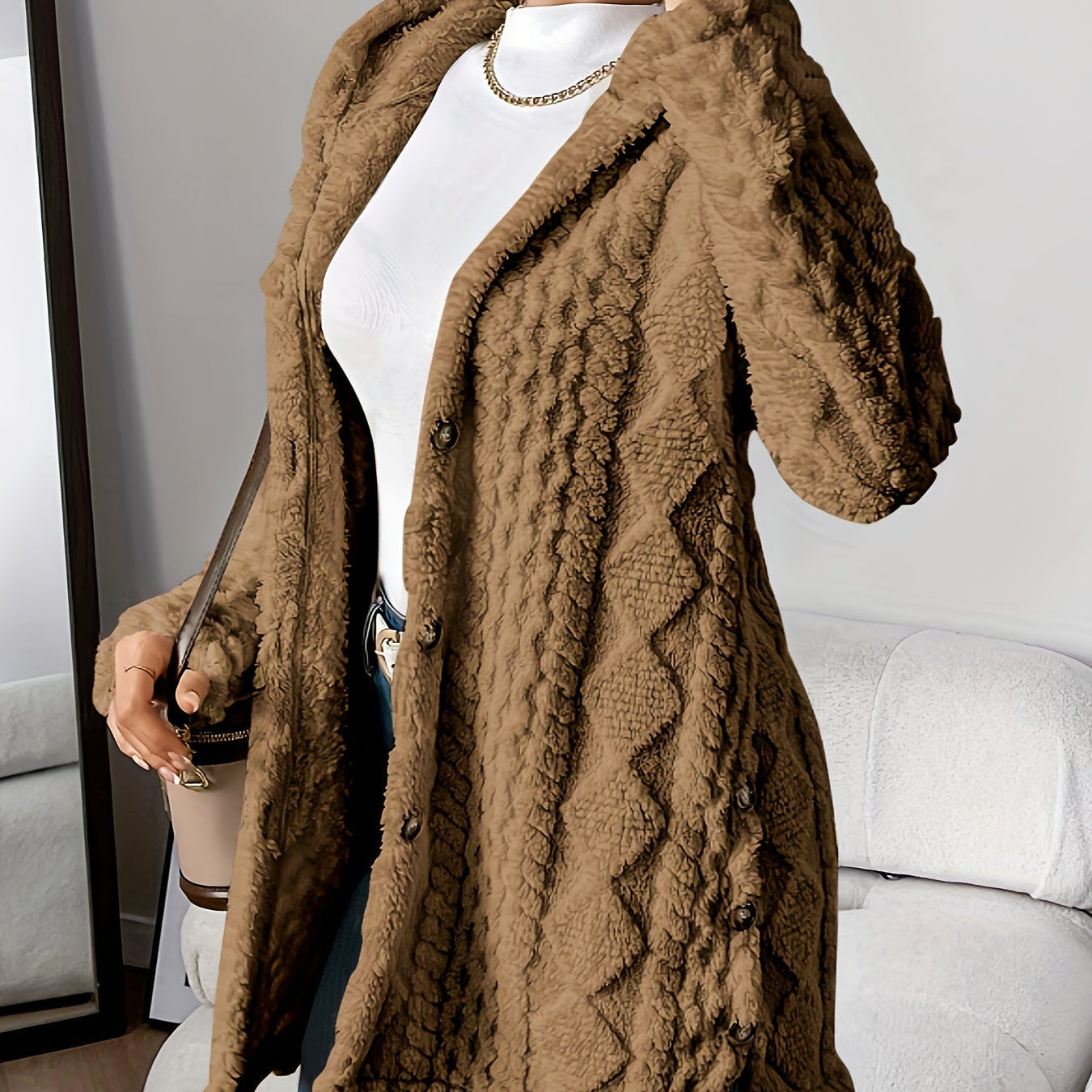 Sara - Fluffy Hooded Jacket
