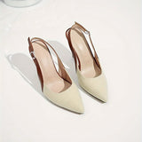 Amélie | Contrast Slingback Heels